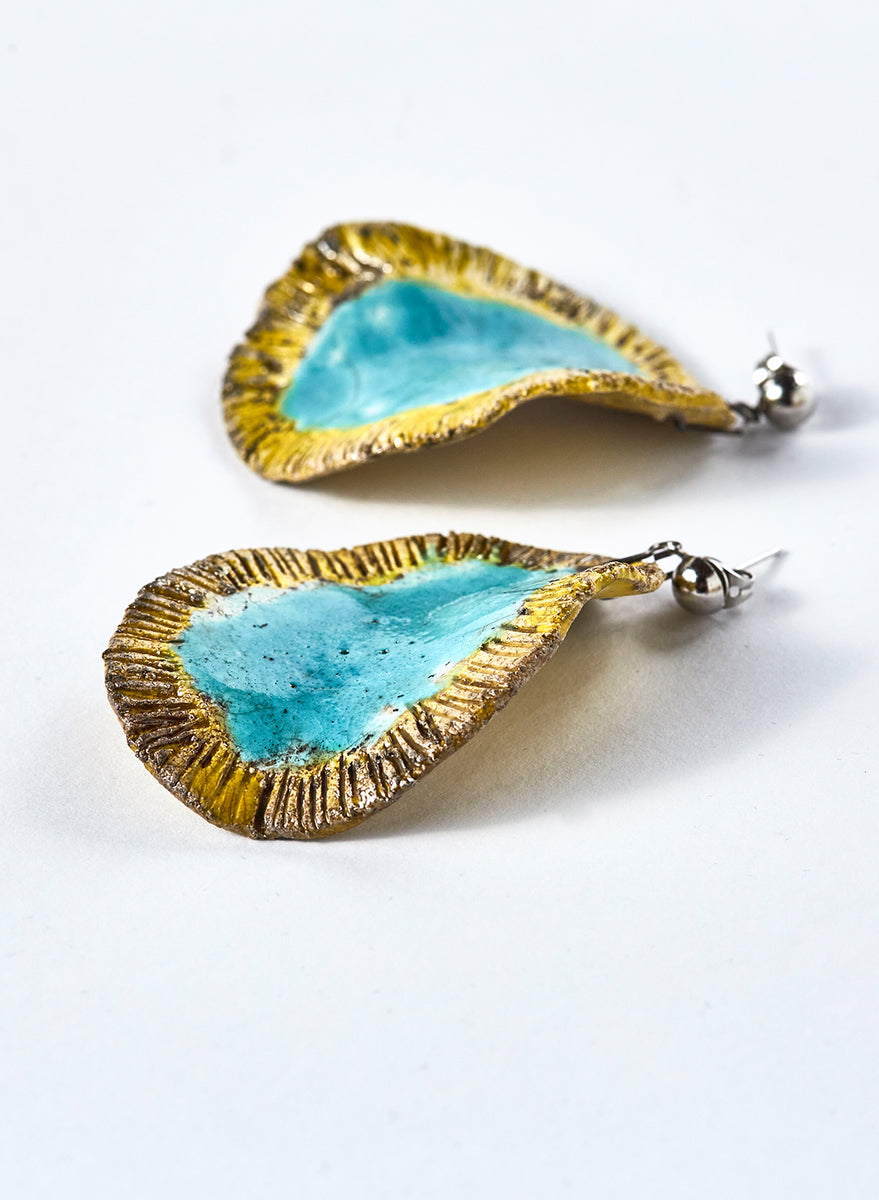 Eliky - Orecchini Piatti Rotondi In Resina E Cristallo, 12 Mm - Foto 7