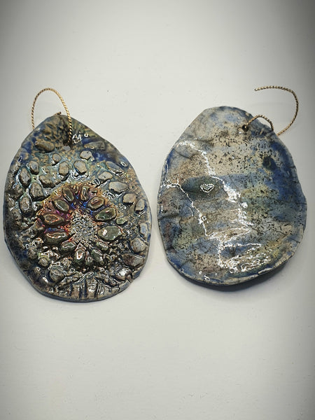 Orecchini fatti a mano in ceramica raku